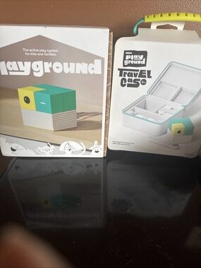 Travel Case - White with Turquoise Trim
